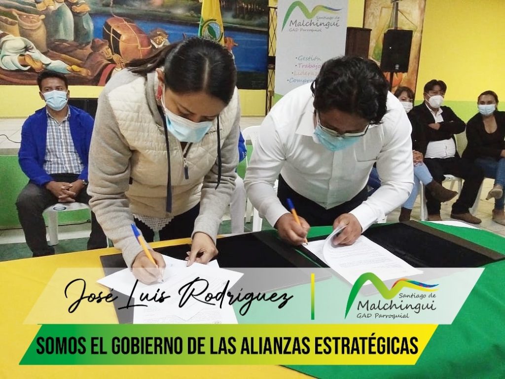 Convenios entre el  Gobierno de la Provincia de Pichincha y el GAD MALCHINGUÍ